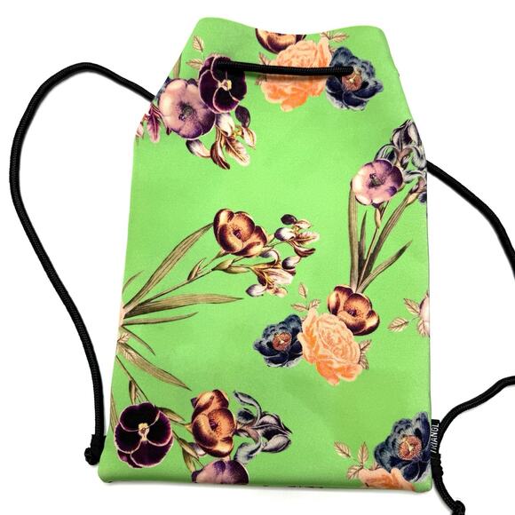 Triangl Neoprene Bikini Swimsuit Kelly Green Floral 2pc Bathing Suit S/M And Bag - Picture 3 of 16